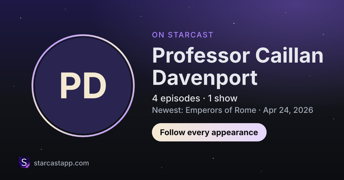 The preview card for Professor Caillan Davenport