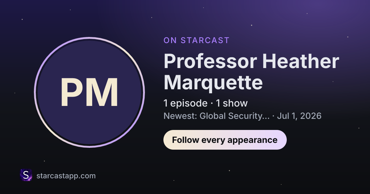 The preview card for Professor Heather Marquette