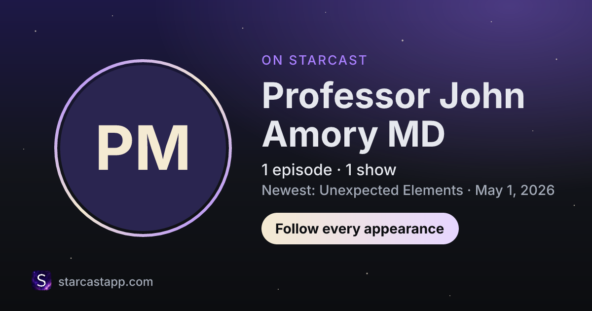 The preview card for Professor John Amory MD