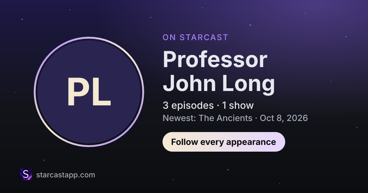 The preview card for Professor John Long