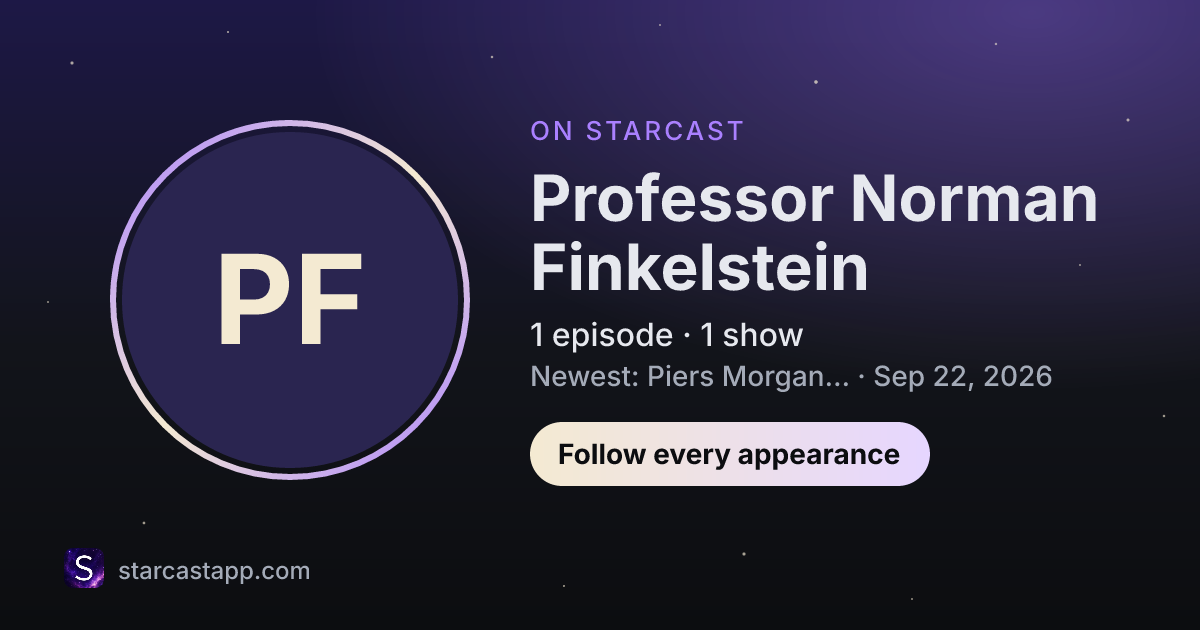 The preview card for Professor Norman Finkelstein