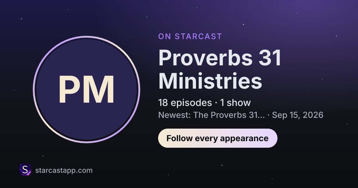 The preview card for Proverbs 31 Ministries