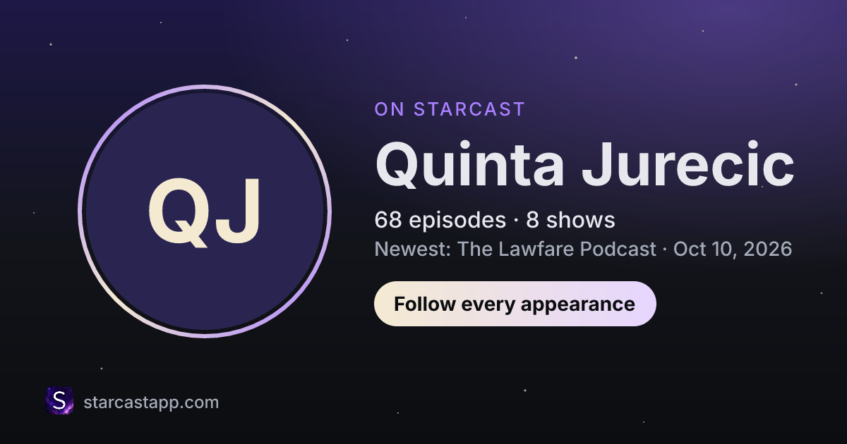 The preview card for Quinta Jurecic