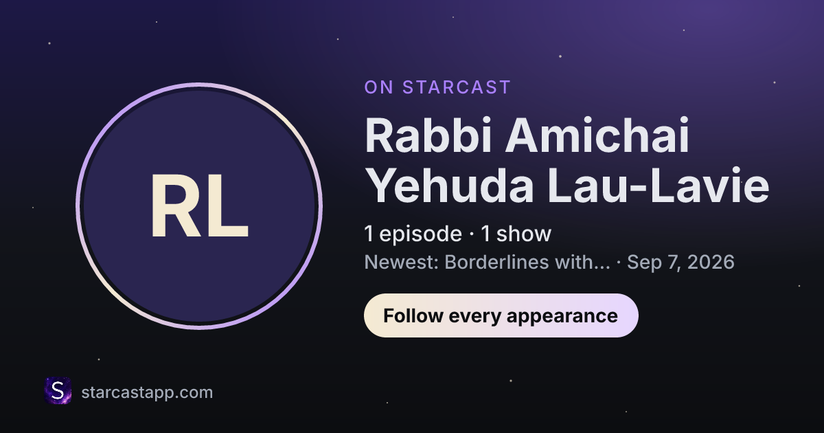 The preview card for Rabbi Amichai Yehuda Lau-Lavie