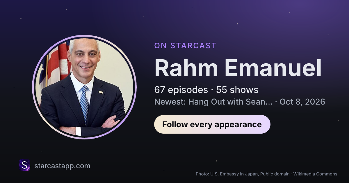 The preview card for Rahm Emanuel