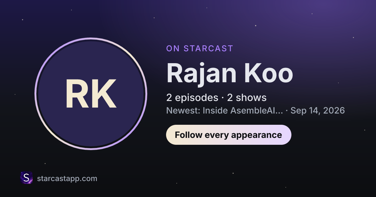 The preview card for Rajan Koo