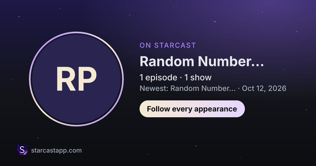 The preview card for Random Number Generator Horror Podcast
