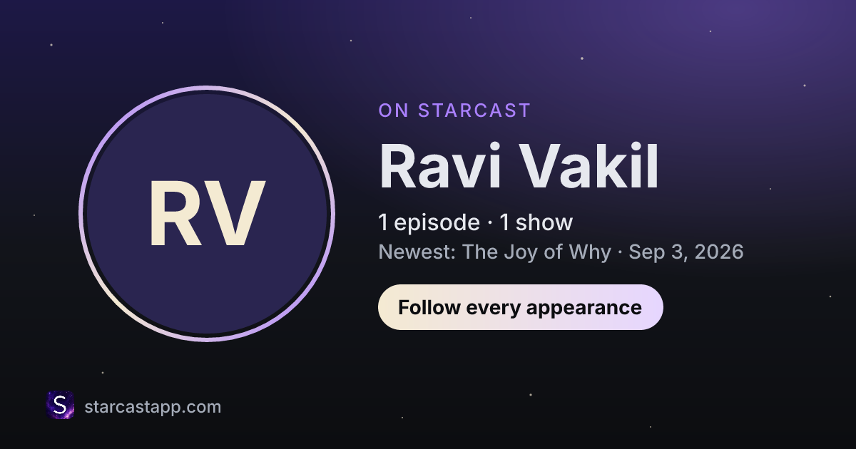 The preview card for Ravi Vakil