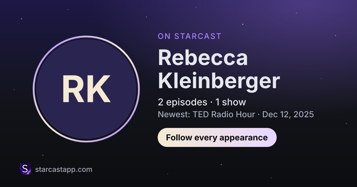 The preview card for Rebecca Kleinberger