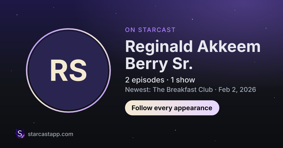The preview card for Reginald Akkeem Berry Sr.