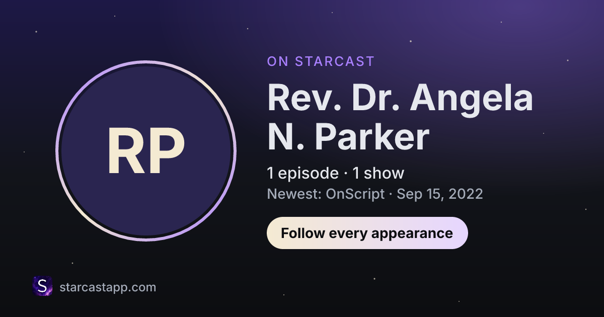 The preview card for Rev. Dr. Angela N. Parker