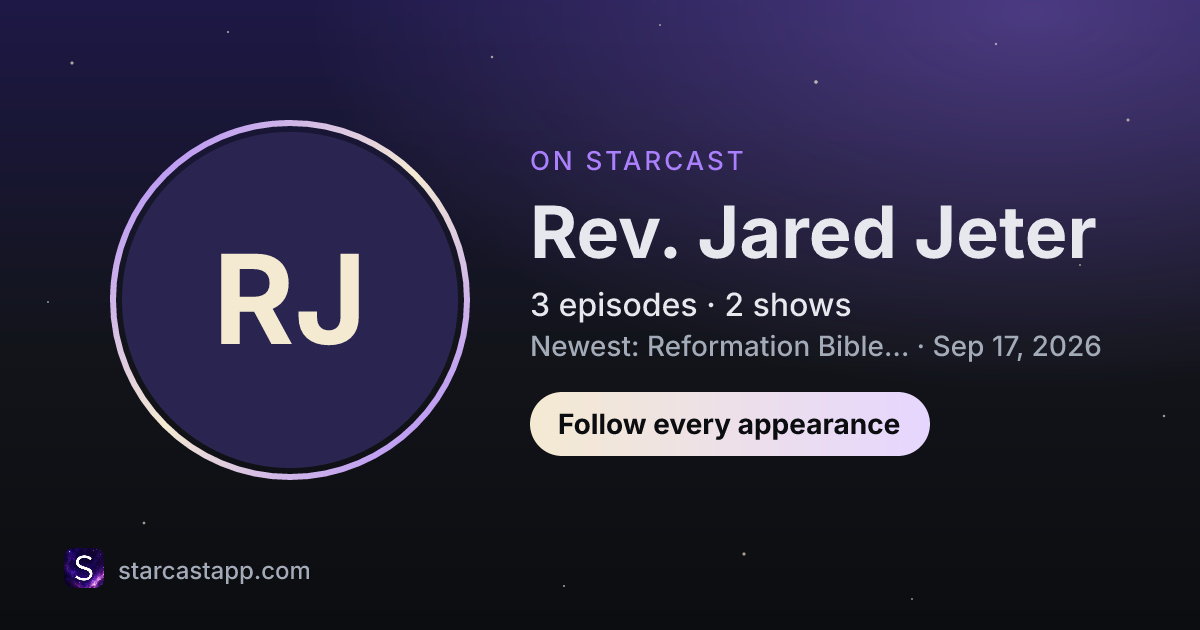 The preview card for Rev. Jared Jeter