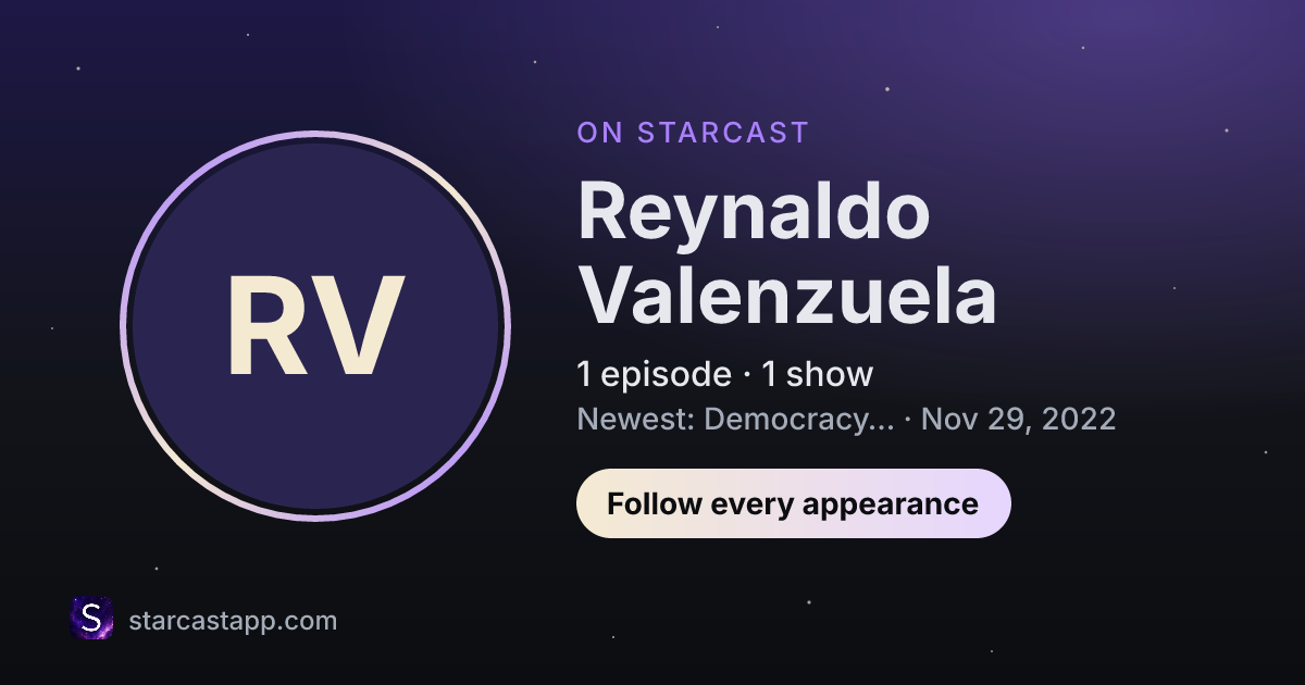 The preview card for Reynaldo Valenzuela