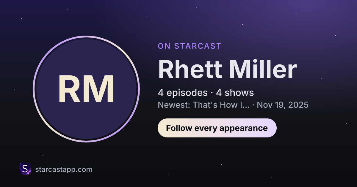 The preview card for Rhett Miller
