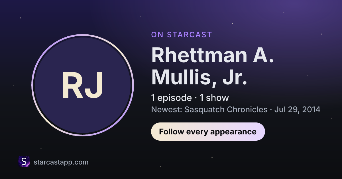The preview card for Rhettman A. Mullis, Jr.