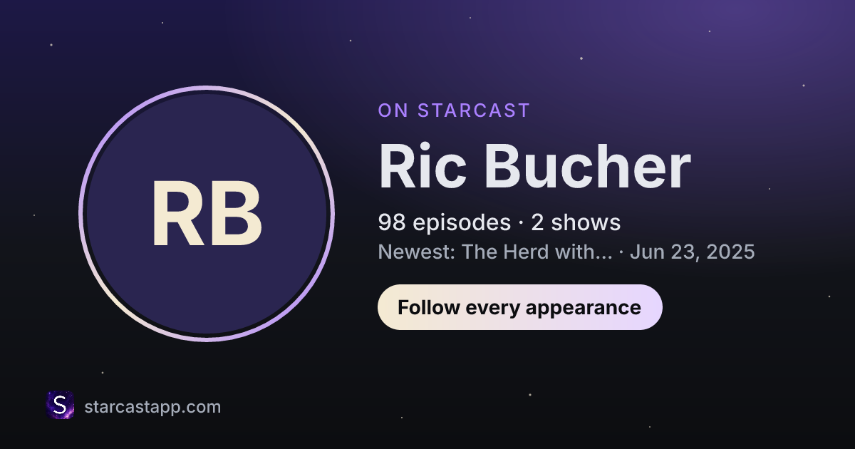 The preview card for Ric Bucher