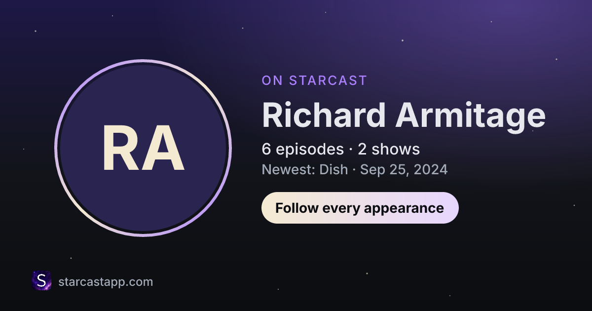 The preview card for Richard Armitage