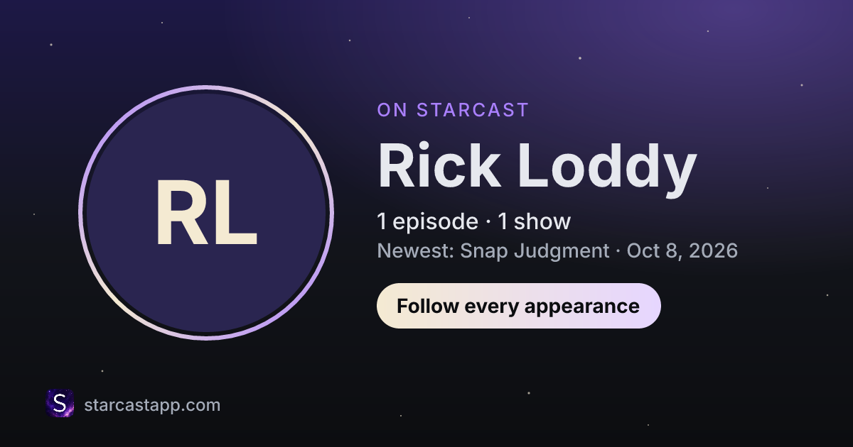 The preview card for Rick Loddy