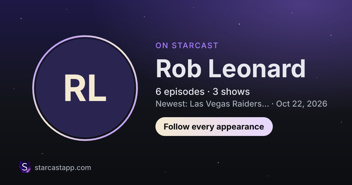 The preview card for Rob Leonard