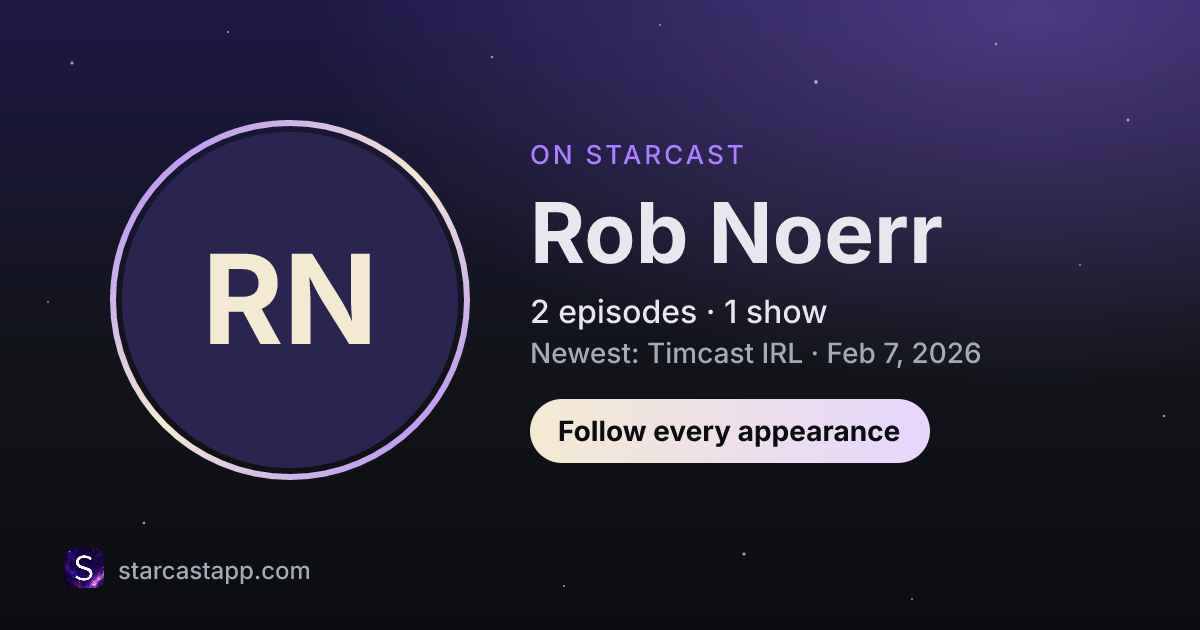 The preview card for Rob Noerr