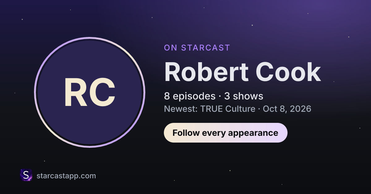 The preview card for Robert Cook