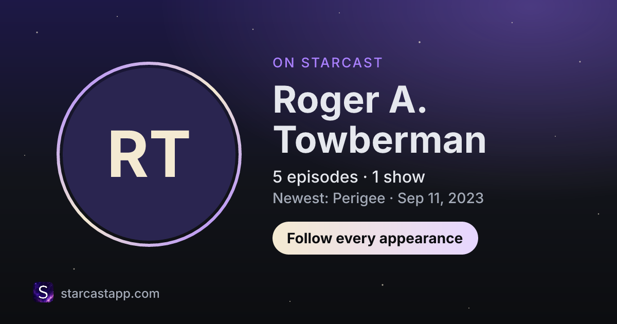 The preview card for Roger A. Towberman