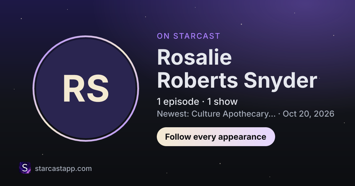 The preview card for Rosalie Roberts Snyder