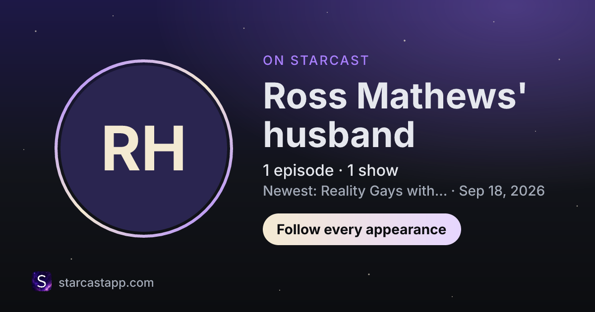 The preview card for Ross Mathews' husband