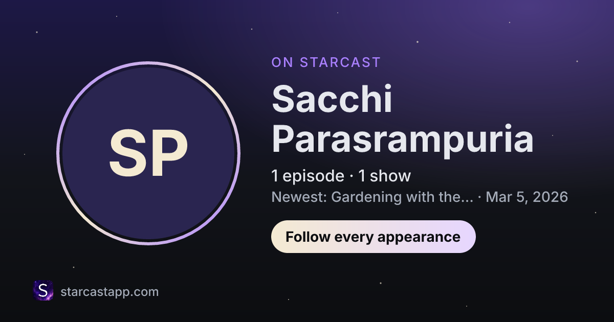 The preview card for Sacchi Parasrampuria