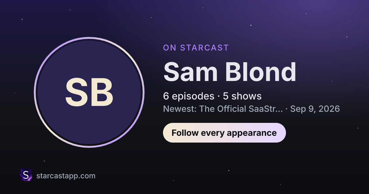 The preview card for Sam Blond