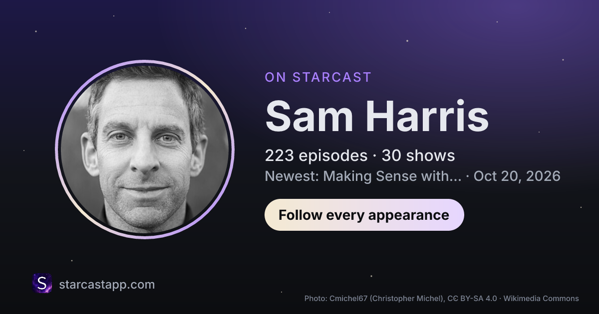 The preview card for Sam Harris