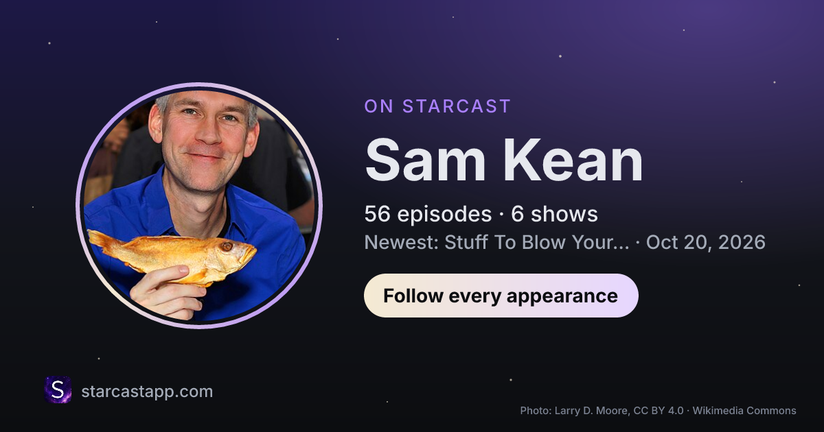 The preview card for Sam Kean