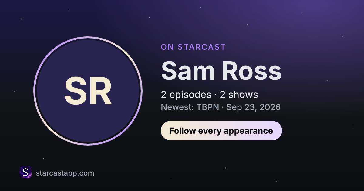 The preview card for Sam Ross