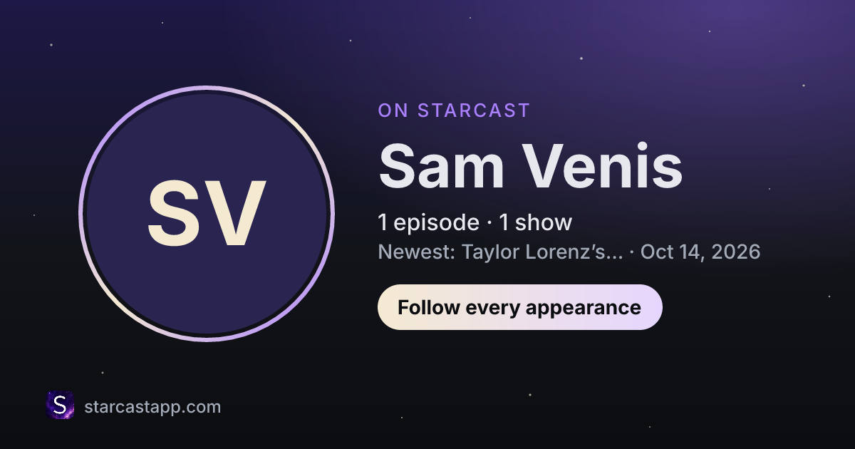 The preview card for Sam Venis