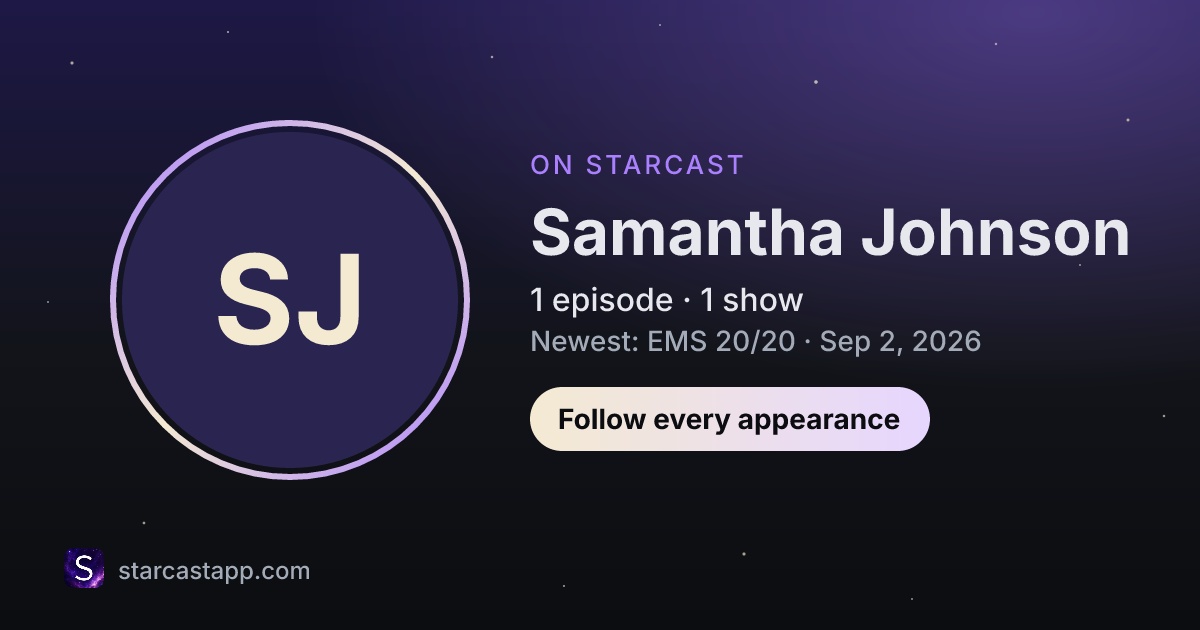 The preview card for Samantha Johnson