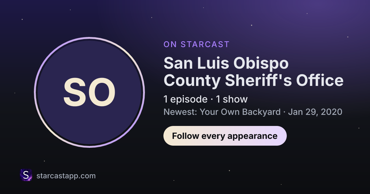 The preview card for San Luis Obispo County Sheriff's Office