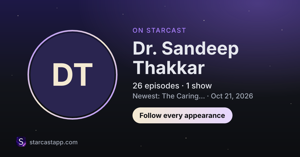 The preview card for Dr. Sandeep Thakkar