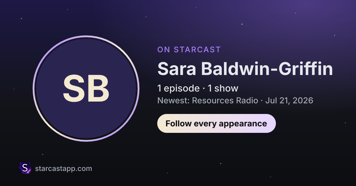 The preview card for Sara Baldwin-Griffin