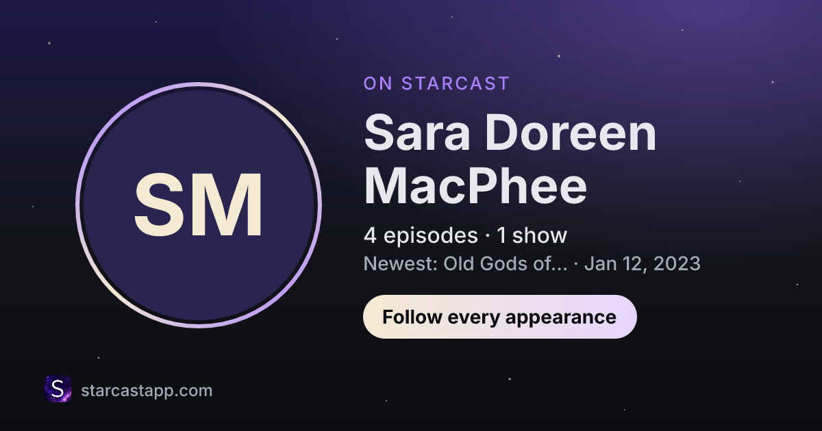 The preview card for Sara Doreen MacPhee