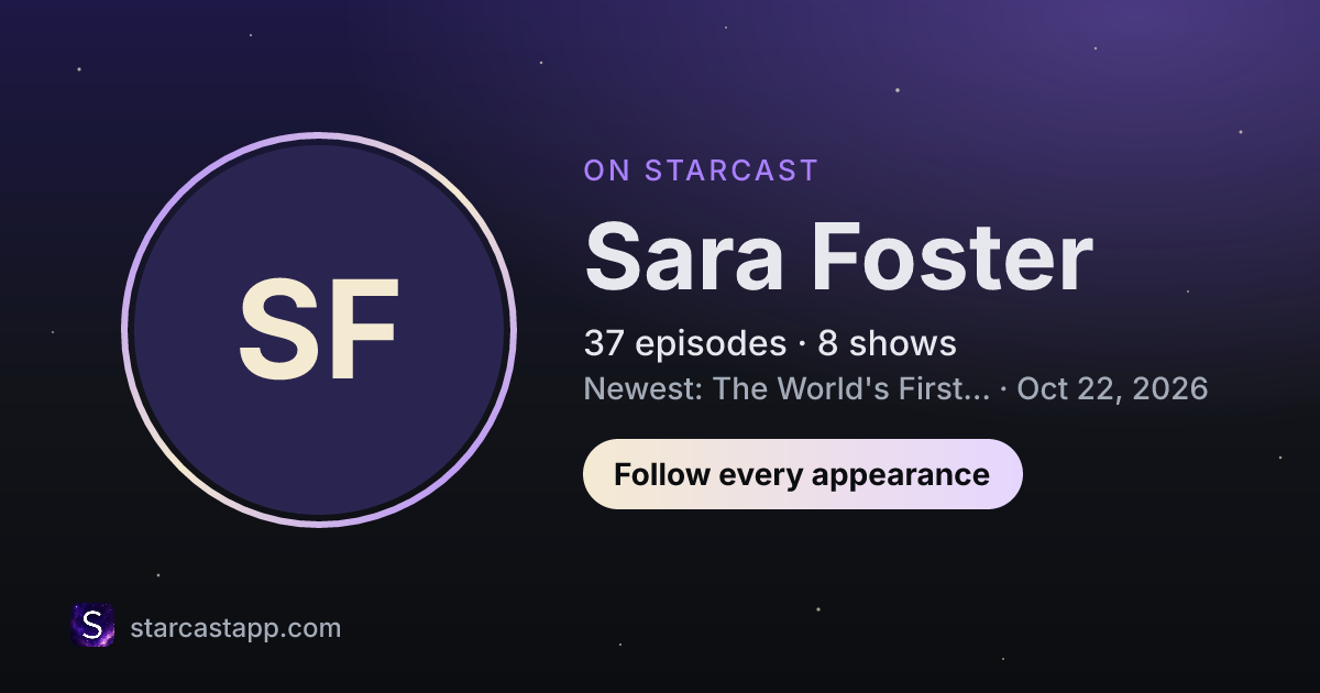 The preview card for Sara Foster