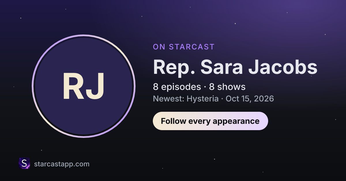 The preview card for Rep. Sara Jacobs