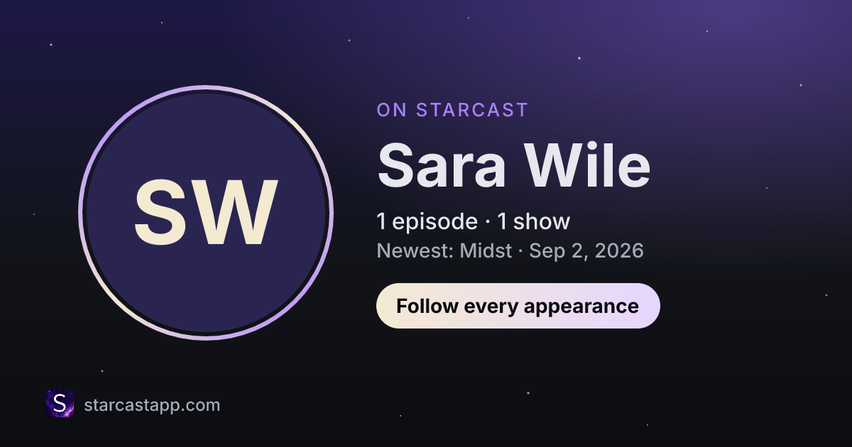 The preview card for Sara Wile