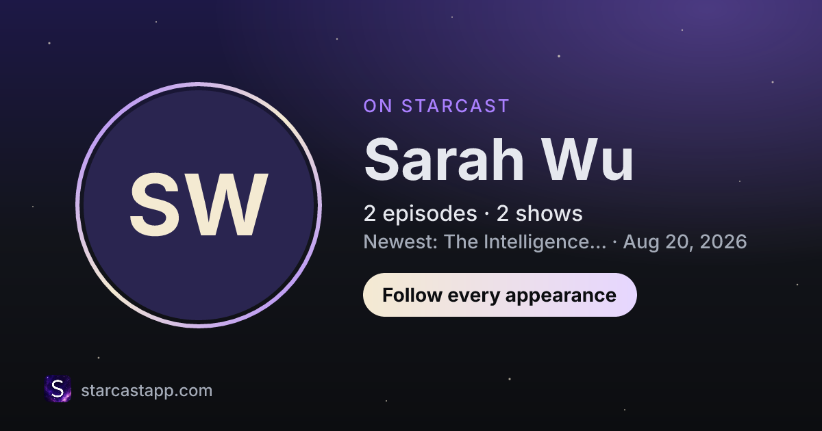 The preview card for Sarah Wu