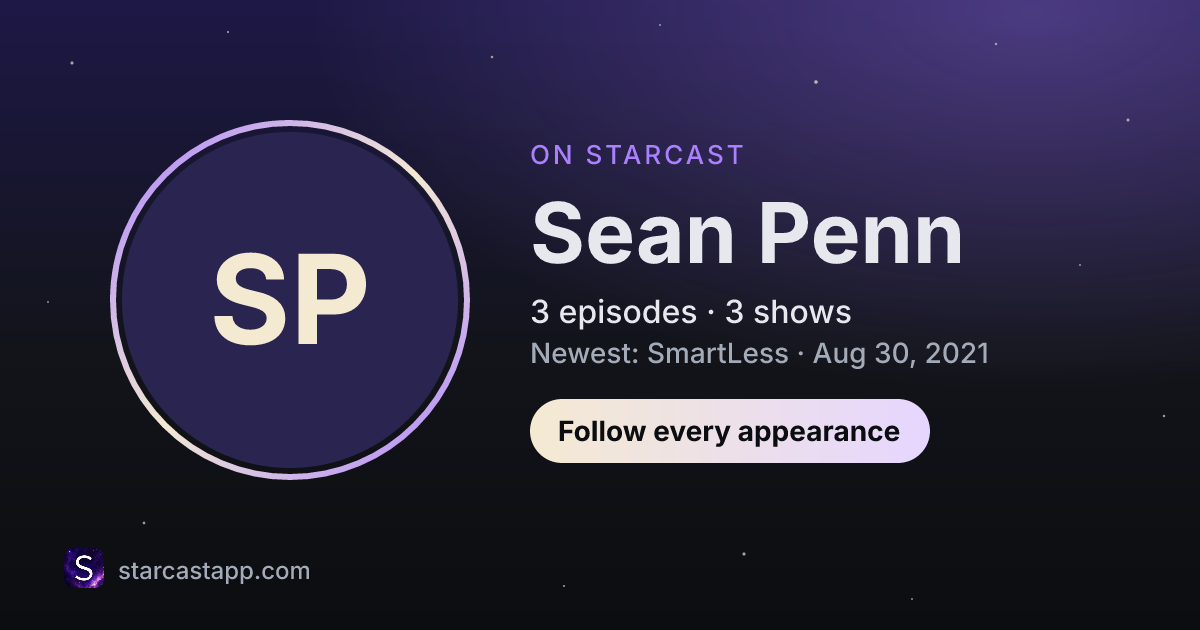 The preview card for Sean Penn
