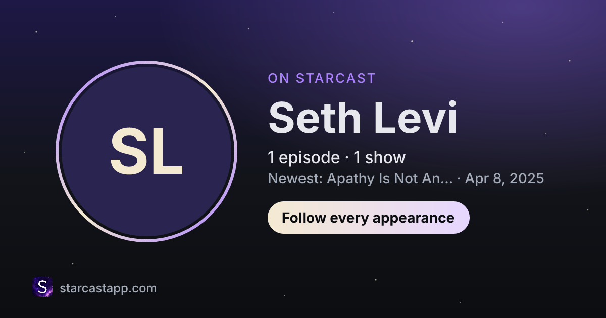The preview card for Seth Levi