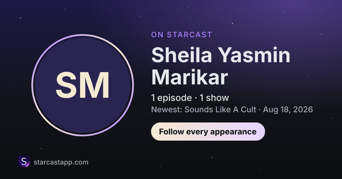 The preview card for Sheila Yasmin Marikar