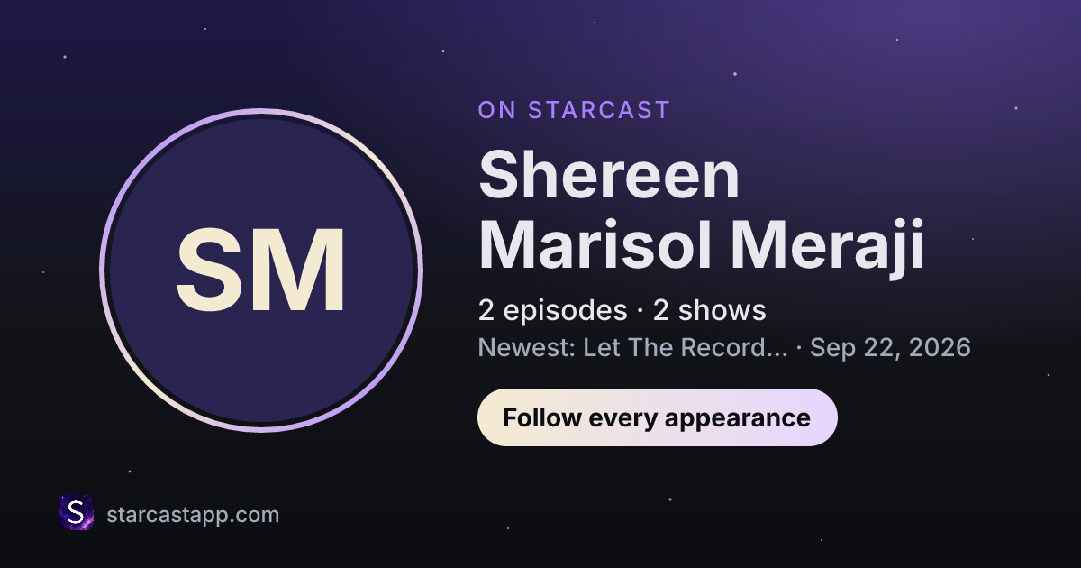 The preview card for Shereen Marisol Meraji