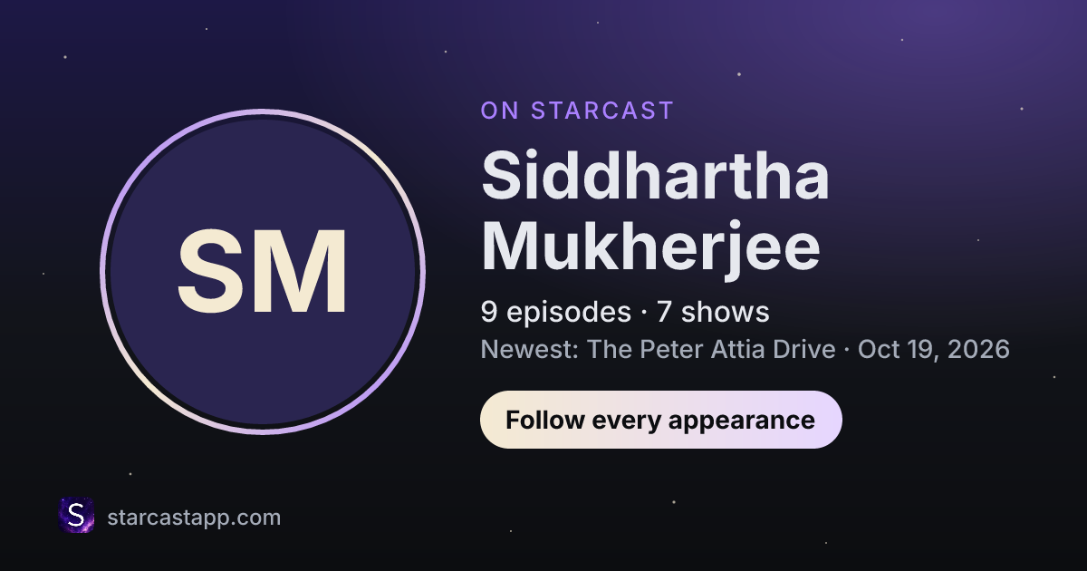The preview card for Siddhartha Mukherjee