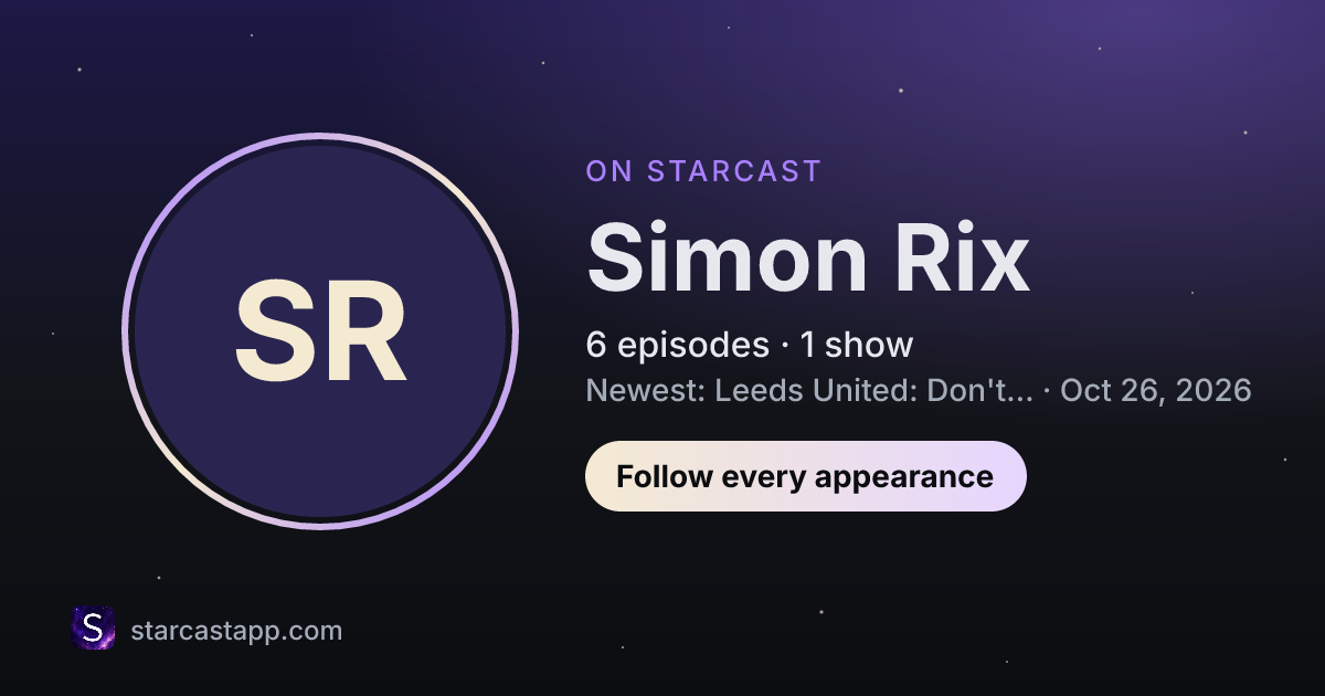 The preview card for Simon Rix