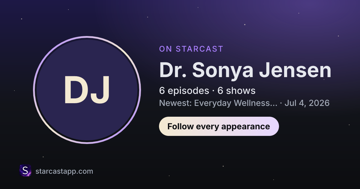 The preview card for Dr. Sonya Jensen